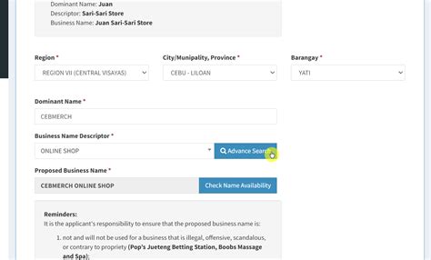 brns dti|Business Name Search .